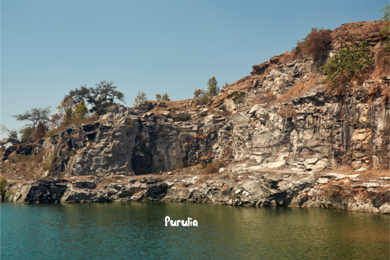 A travel guide header featuring the rocky landscapes and scenic beauty that define the top Places to visit in Purulia.